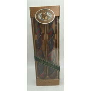 VTG Beeswax Designs Candles 12" Tapers Double Spiral Stars Stripes Patriotic